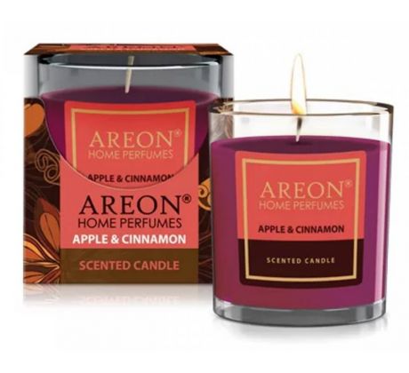 Vonná svíčka ve skle AREON 120 g - Apple & Cinnamon
